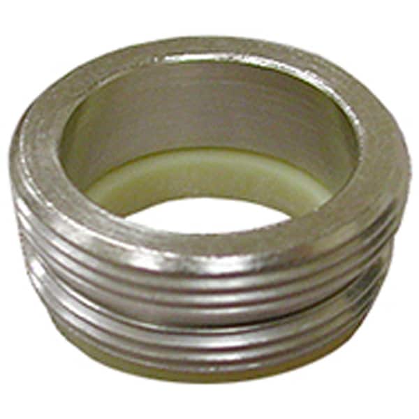 Jones Stephens Chrome Plated Brass Male 13/16in.-27 x 55/64in.-27 Male Faucet Adapter for Kohler, Union, Savoy A01033 - main